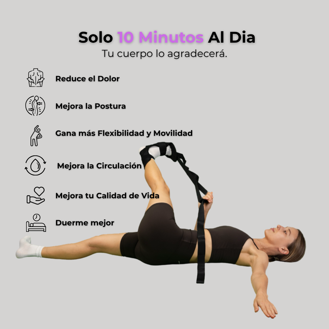 MobilityStrap - Correa de Estiramiento ¡Alivia el Dolor con solo 10 minutos al dia!
